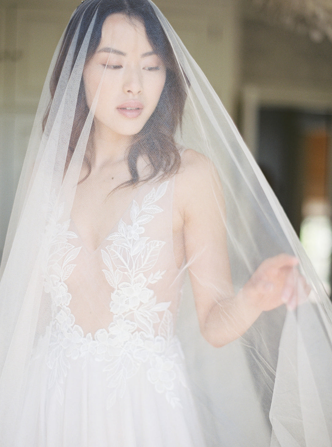 ELIZABETH english silk tulle wedding veil