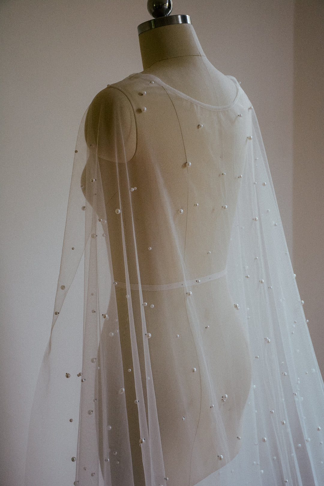 Pearl bridal cape