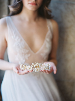 Floral wedding crown.