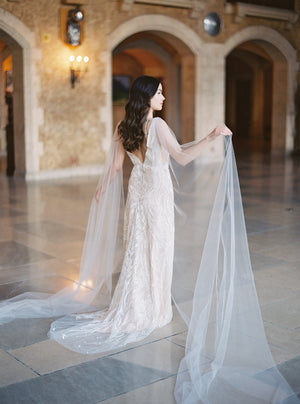 Detachable tulle wings.