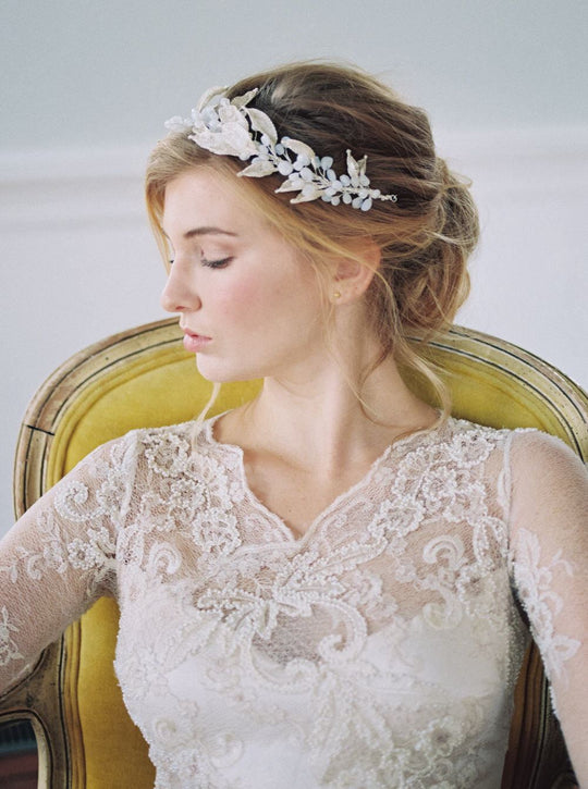 Silver moonstone crown.
