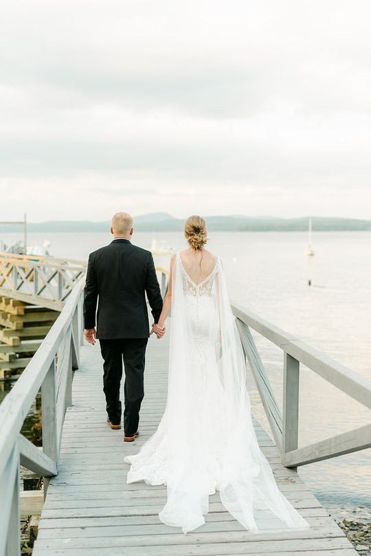 sparkling tulle bridal wings on bride M