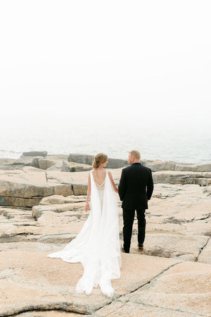 sparkling tulle bridal wings on bride M