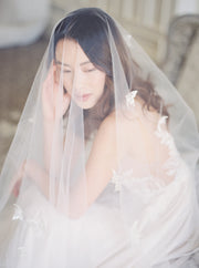REVERIE embellished wedding veil with butterflies