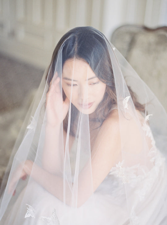 REVERIE embellished wedding veil with butterflies