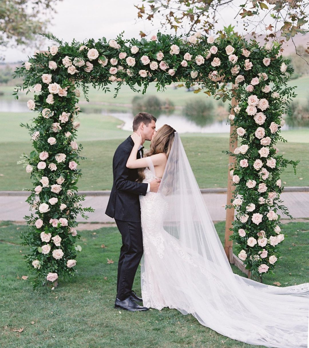 TALITHA modern long wedding veil.