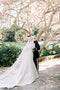 Bridal veil with long blusher.