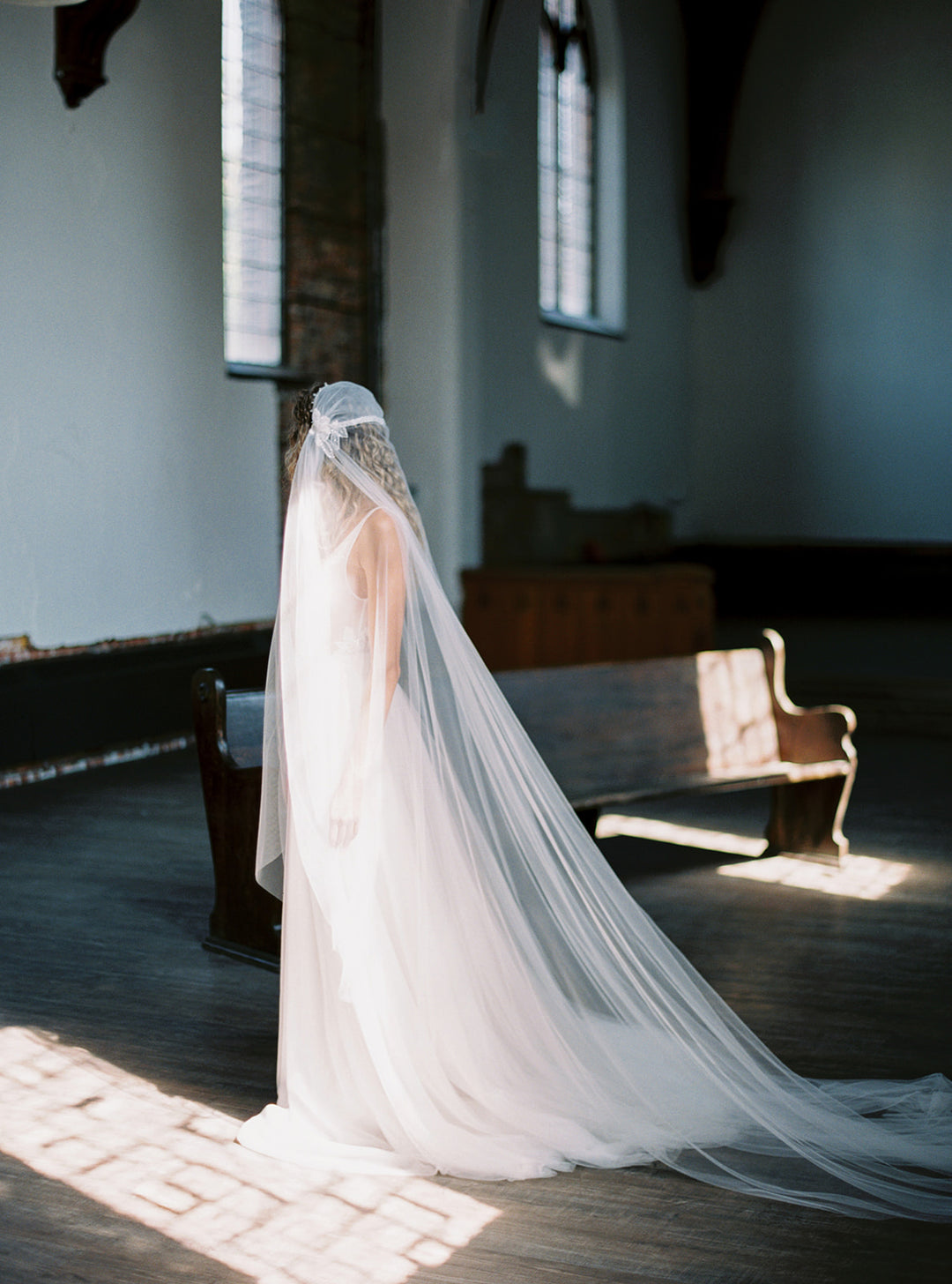 ABIGAIL floral juliet cap veil