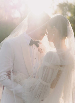 ACACIA bridal veil with long blusher