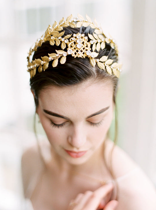 ALEXANDRIA | Gold Wedding Crown - Noon on the Moon