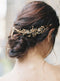 AMIRA | Crystal and Gold Pearl Wedding Crown - Noon on the Moon
