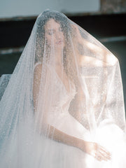 AURORA blusher veil with sparkle