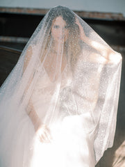 AURORA blusher veil with sparkle