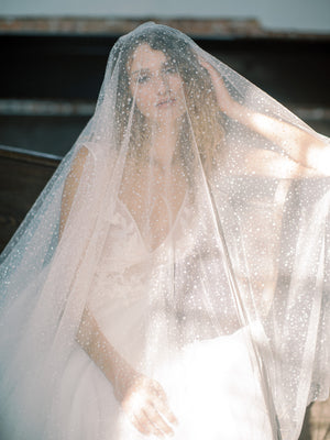 AURORA blusher veil with sparkle