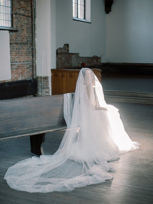 AURORA blusher veil with sparkle