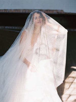 AURORA blusher veil with sparkle