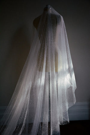 AURORA blusher veil with sparkle