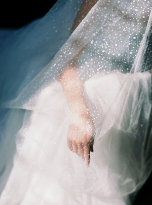 AURORA blusher veil with sparkle