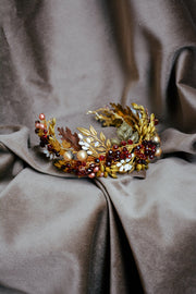 AVALON oak leaf wedding crown