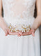 BEATRICE | Pearl Bridal Crown with Flowers - Noon on the Moon