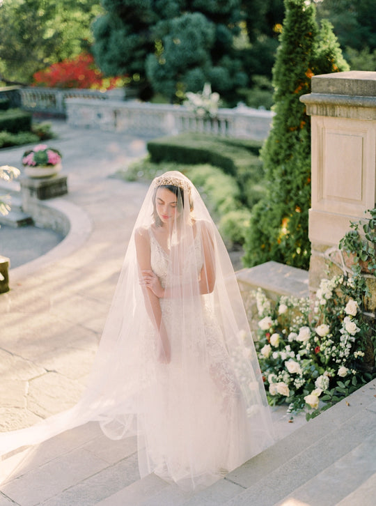 CASSANDA wedding veil with long blusher