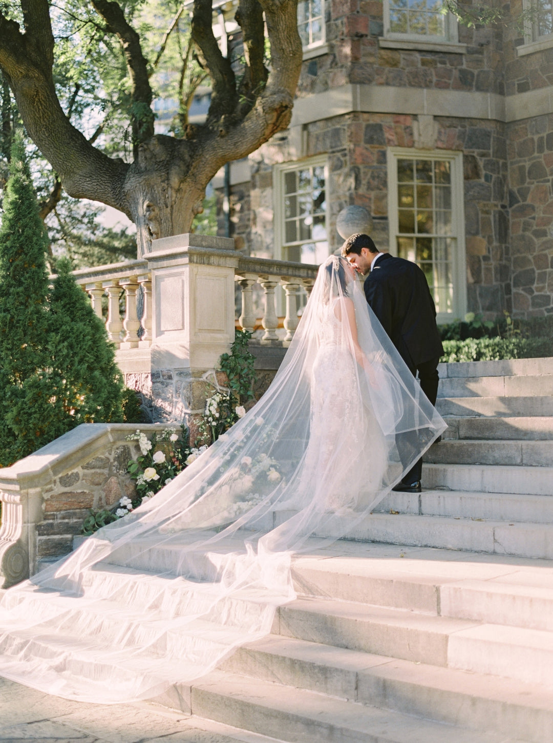 CASSANDA wedding veil with long blusher