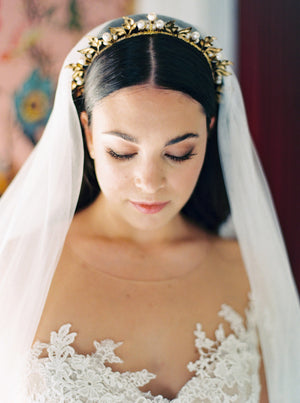 CELESTE gold bridal crown