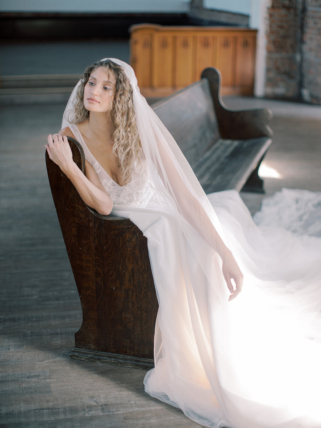 CHARLOTTE silk juliet cap veil