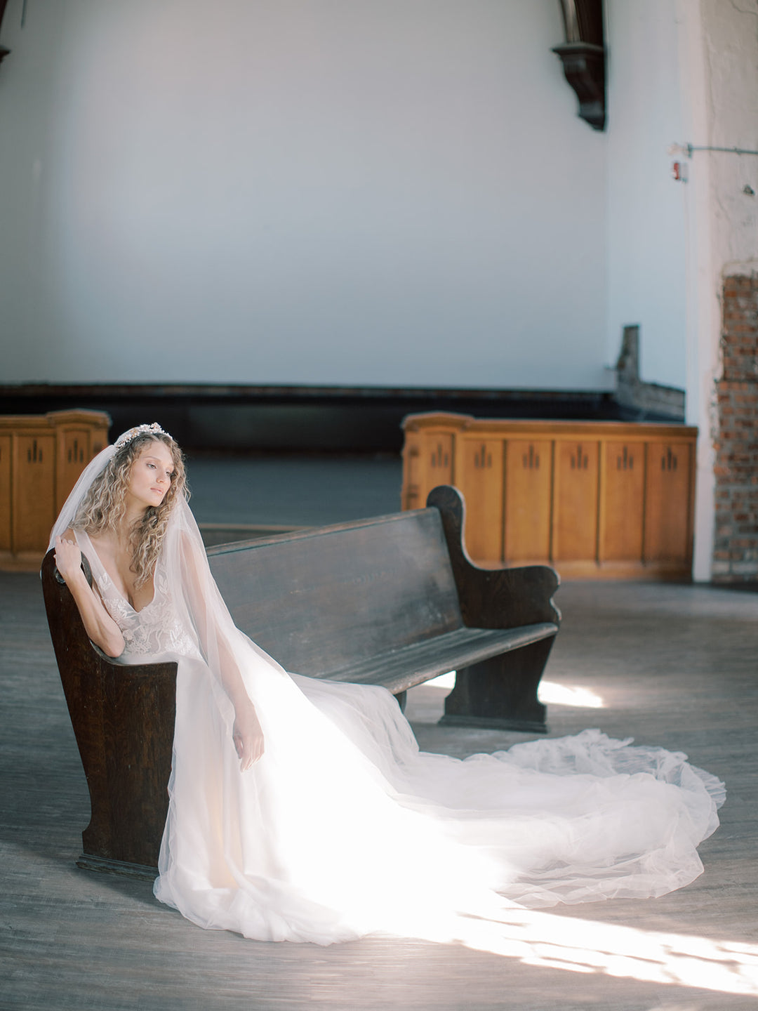 CHARLOTTE silk juliet cap veil