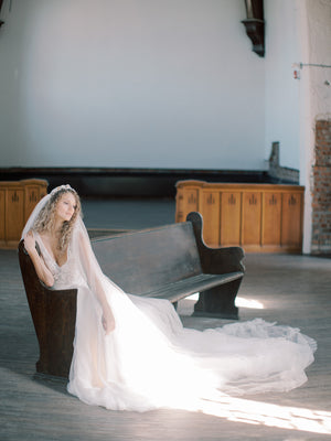 CHARLOTTE silk juliet cap veil