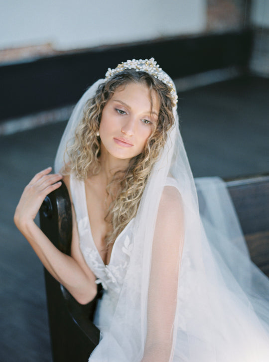 CHARLOTTE silk juliet cap veil