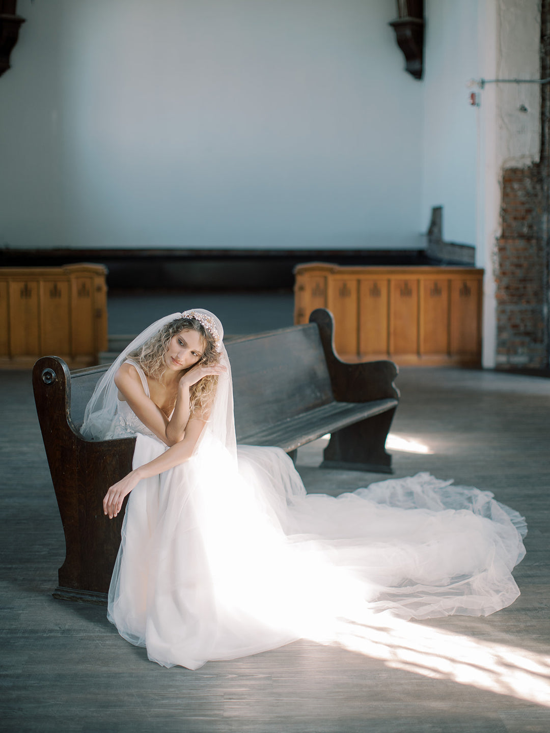 CHARLOTTE silk juliet cap veil