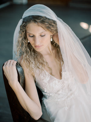 CHARLOTTE silk juliet cap veil