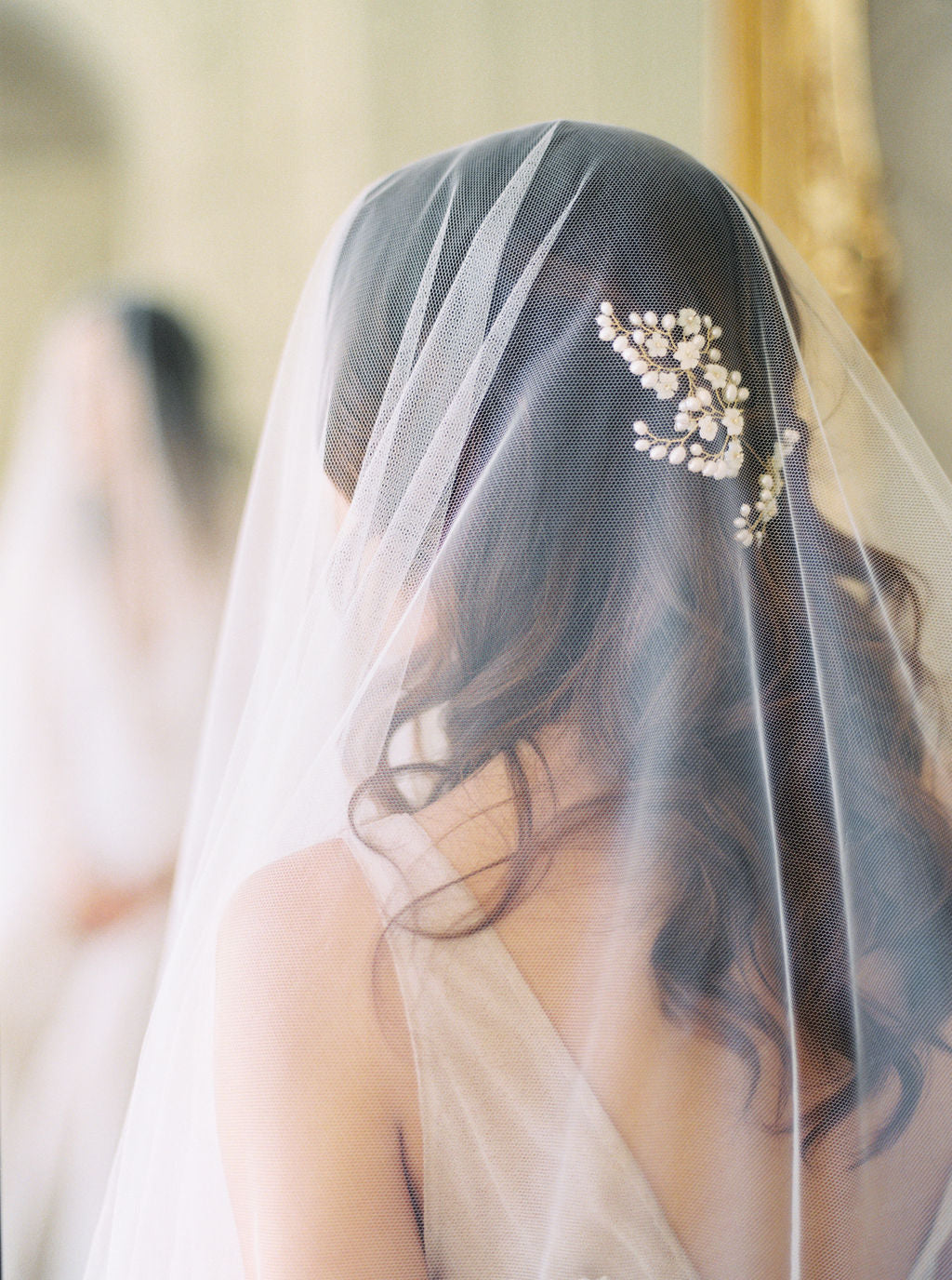 CLAUDETTE floral wedding hair pins