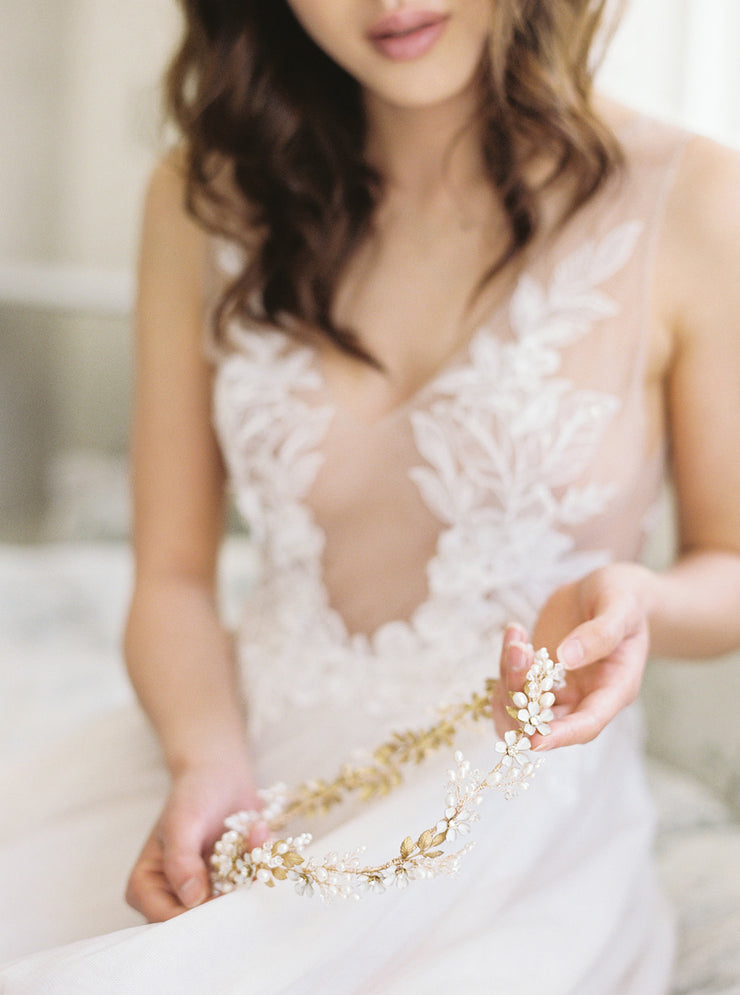COLETTE | Floral Wedding Crown - Noon on the Moon
