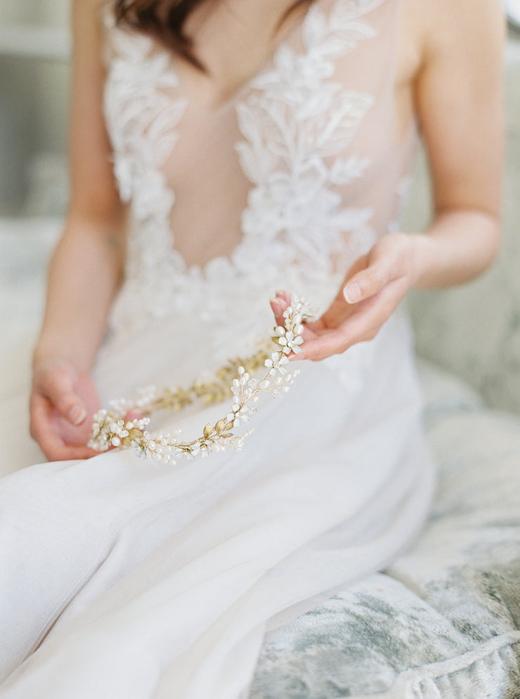COLETTE | Floral Wedding Crown - Noon on the Moon