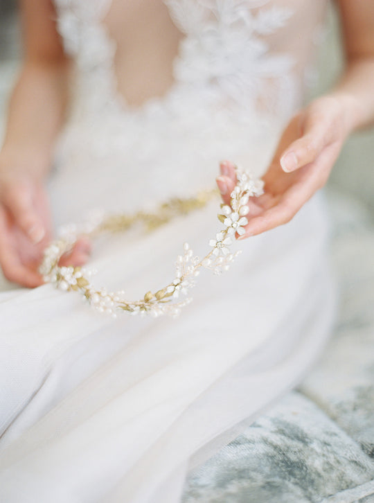 COLETTE | Floral Wedding Crown - Noon on the Moon