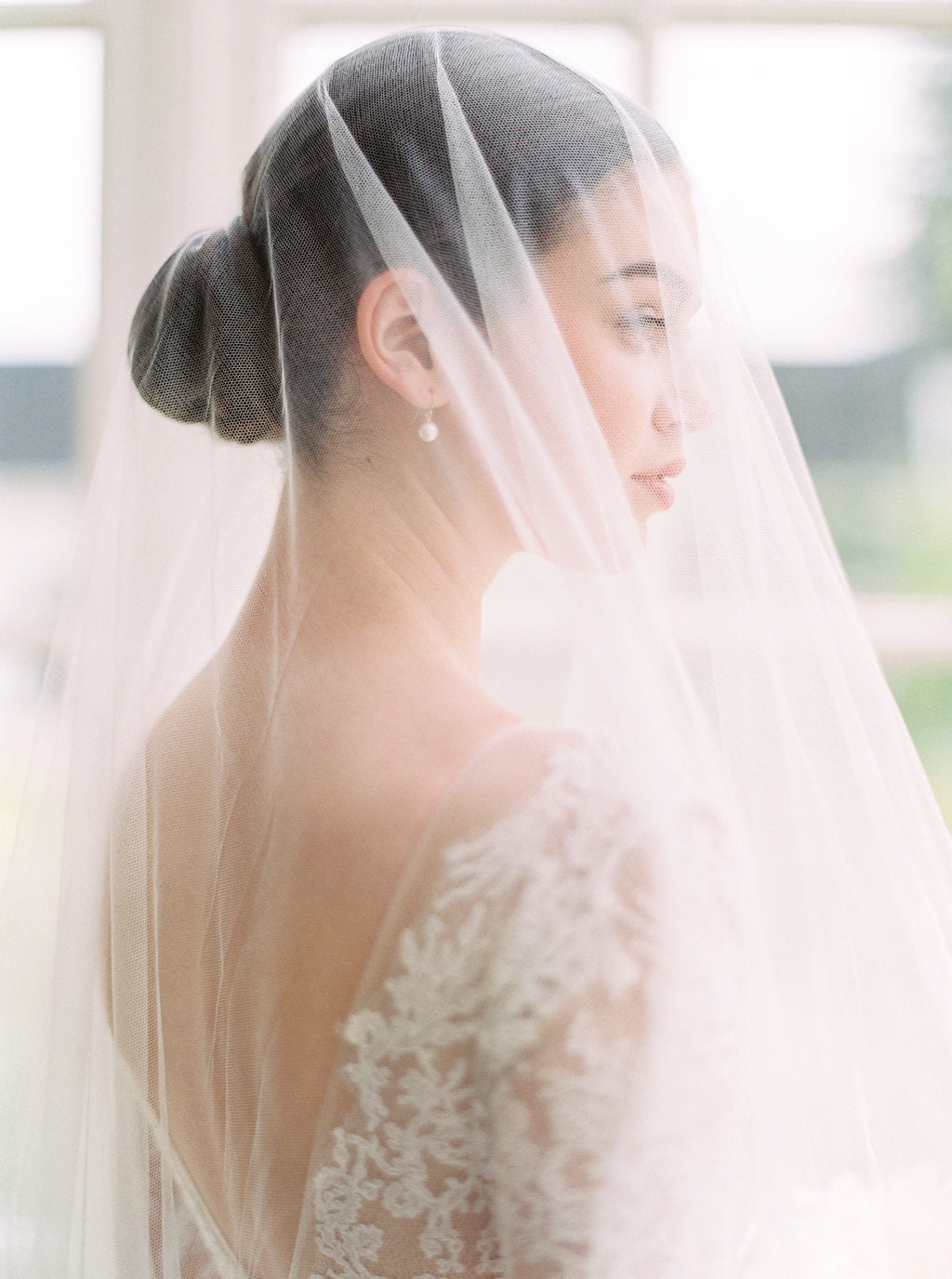 ELIZABETH english silk tulle wedding veil