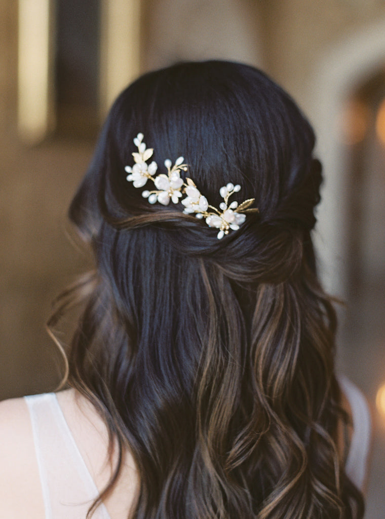 LILI  Floral Wedding Hair Pin – Noon on the Moon