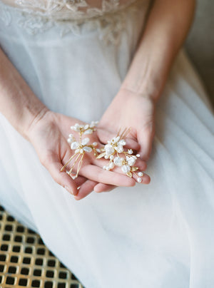 ESME | Floral Wedding Hair Pins - Noon on the Moon