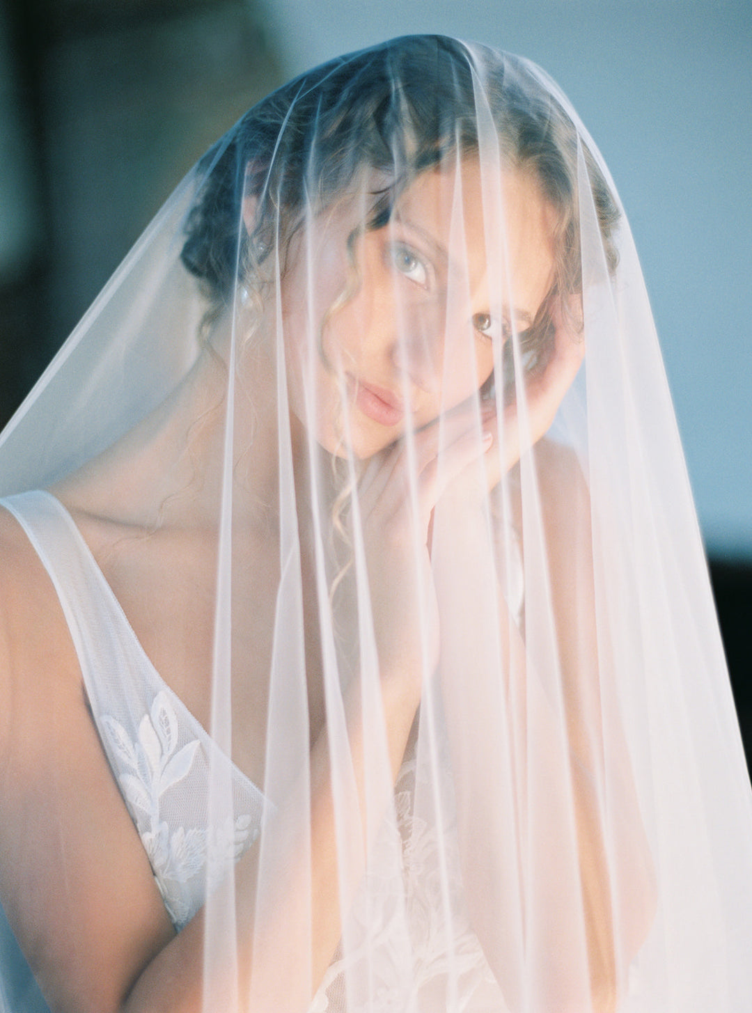 EVANGELINE long blusher veil