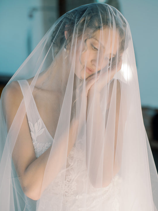 EVANGELINE long blusher veil