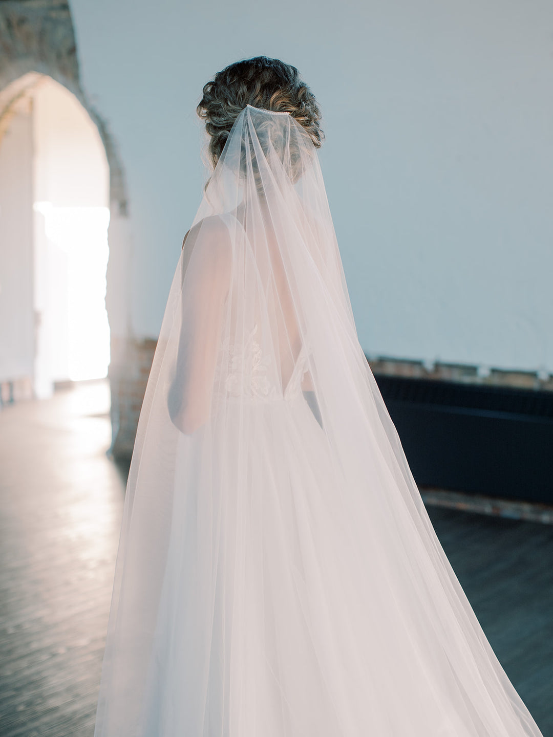 EVANGELINE long blusher veil