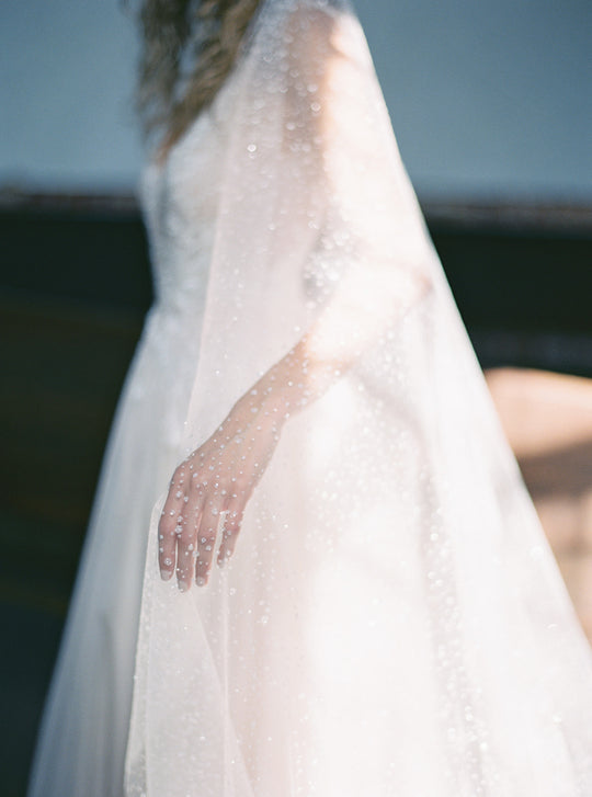 GALAXY bridal veil with sparkle