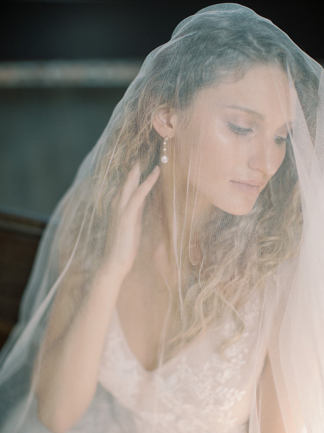 GRACE silk blusher veil