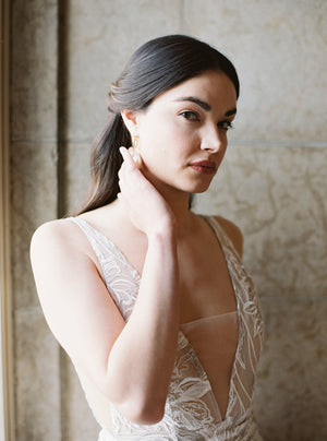 HARPER | Baroque Pearl Hoop Earrings - Noon on the Moon