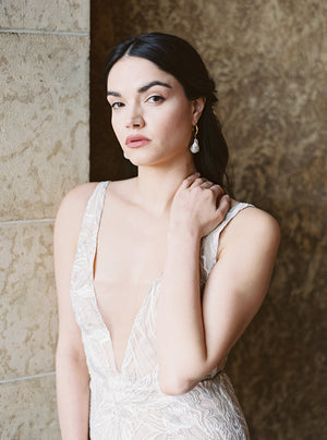 HARPER | Baroque Pearl Hoop Earrings - Noon on the Moon