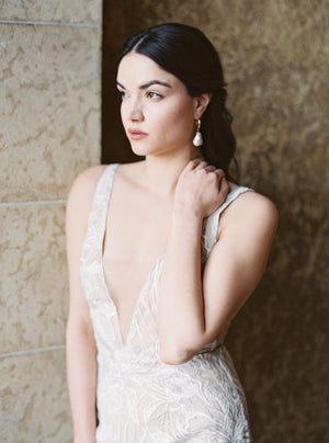 HARPER | Baroque Pearl Hoop Earrings - Noon on the Moon