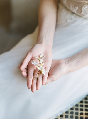 HITOMI | Butterfly Bridal Headpiece - Noon on the Moon