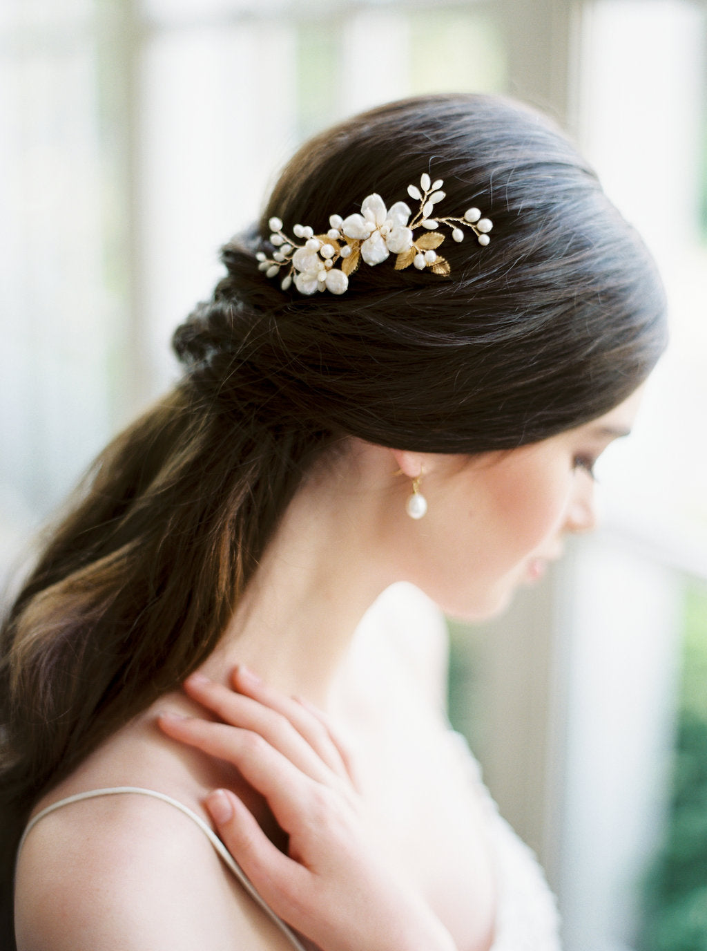 ILSE | Floral Bridal Comb - Noon on the Moon